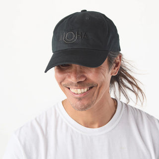 ALOHA COLLECTION Dad Hat - Black - The Salty BabeHats