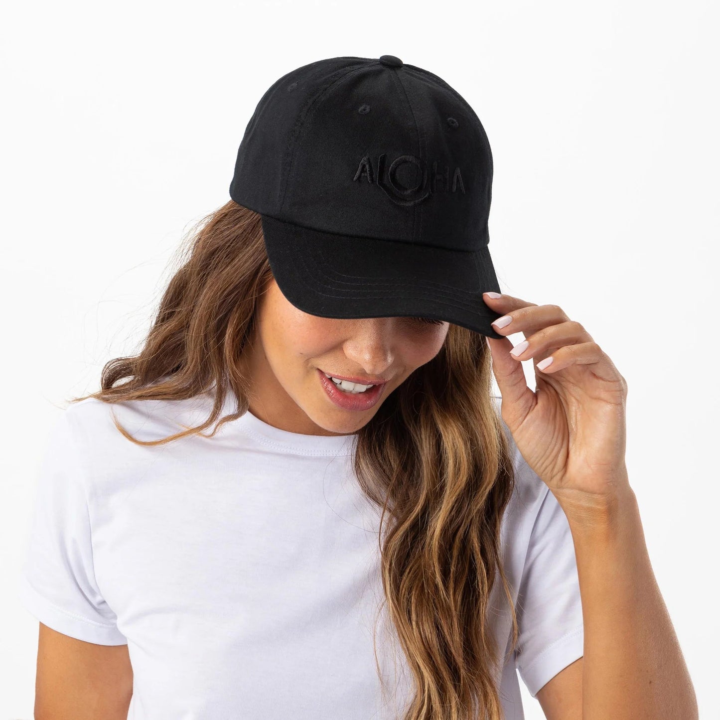 ALOHA COLLECTION Dad Hat - Black - The Salty BabeHats