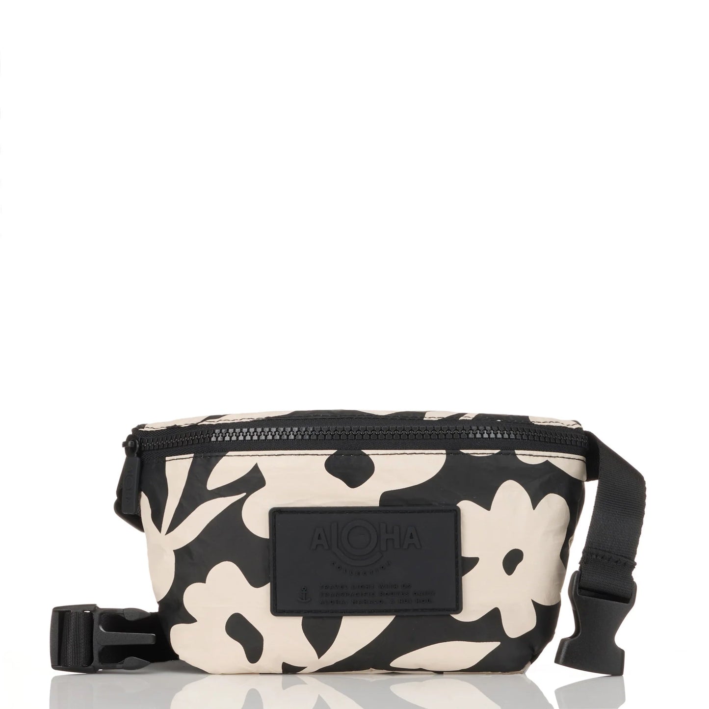 ALOHA COLLECTION Fall Flowers Mini Hip Pack - Black/Sandstone - The Salty BabeBags