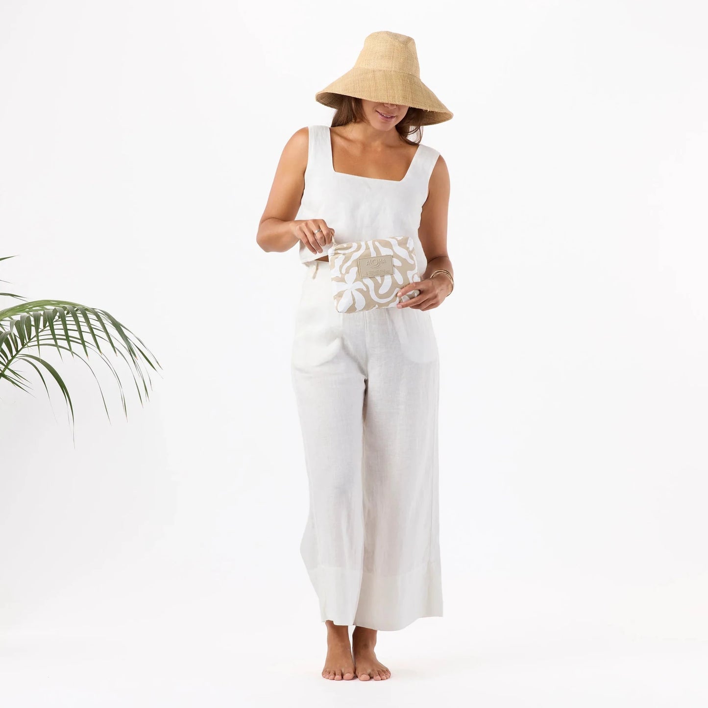 ALOHA COLLECTION Float Small Pouch - Latte - The Salty BabePouch