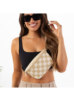 ALOHA COLLECTION Checkmate Mini Hip Pack - Creme/Dune