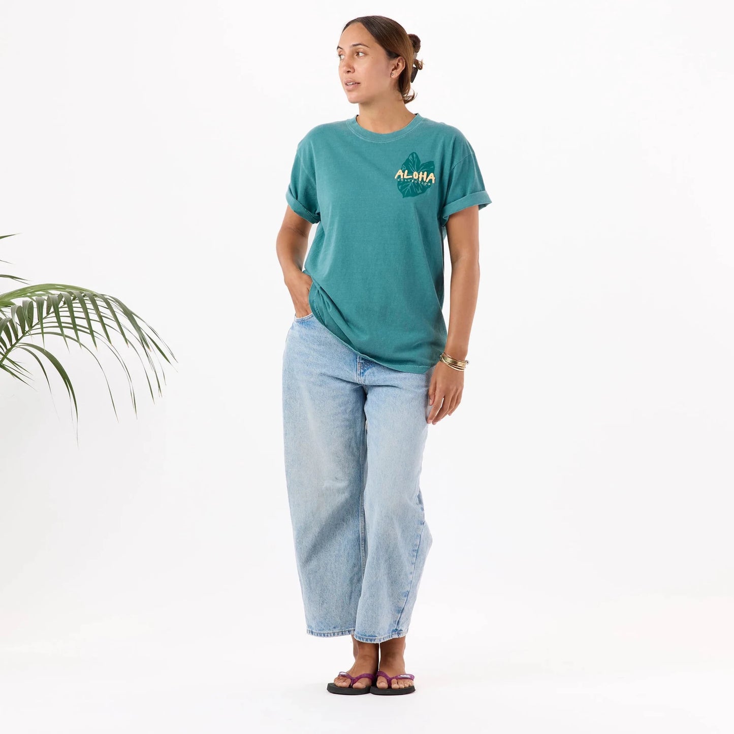 ALOHA COLLECTION Kalo Tee - Emerald - The Salty BabeTee Shirts