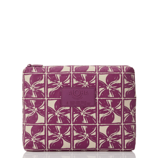 ALOHA COLLECTION Lattice Mid Pouch - Sandstone/Plum - The Salty BabePouch