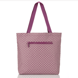ALOHA COLLECTION Lattice Reversible Tote - Sandstone/Plum - The Salty BabeBags