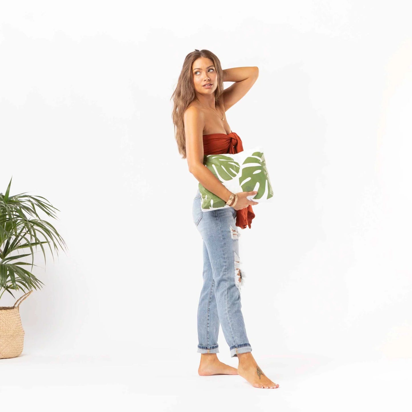 ALOHA COLLECTION Max Pouch - Monstera/Seaweed - The Salty BabePouch