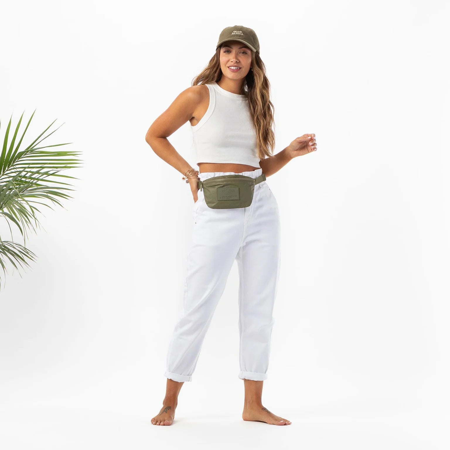 ALOHA COLLECTION Mini Hip pack-Monochrome Olive – The Salty Babe