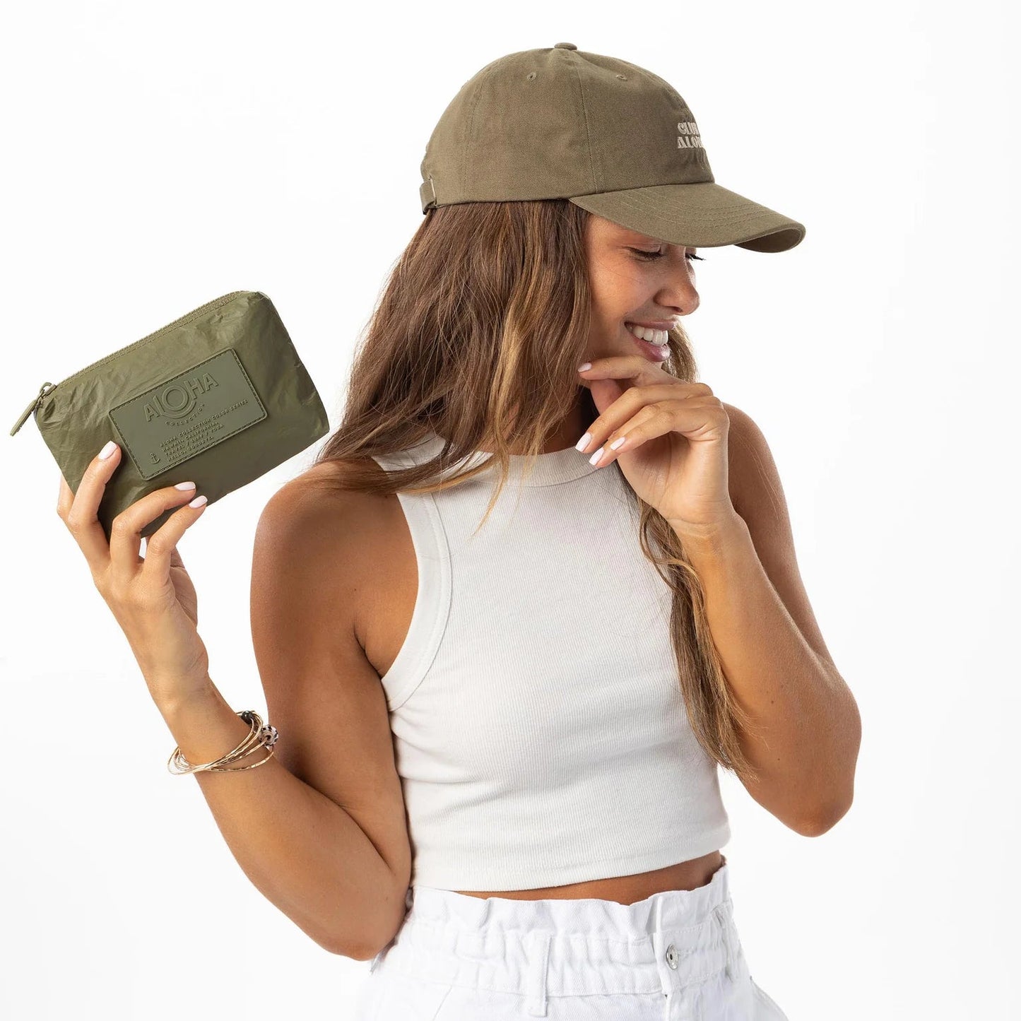 ALOHA COLLECTION Mini pouch - Monochrome Olive - The Salty BabeBags