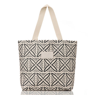 ALOHA COLLECTION Pasifika Day Tripper - Black/Sandstone - The Salty BabeTote Bag