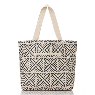 ALOHA COLLECTION Pasifika Day Tripper - Black/Sandstone - The Salty BabeTote Bag
