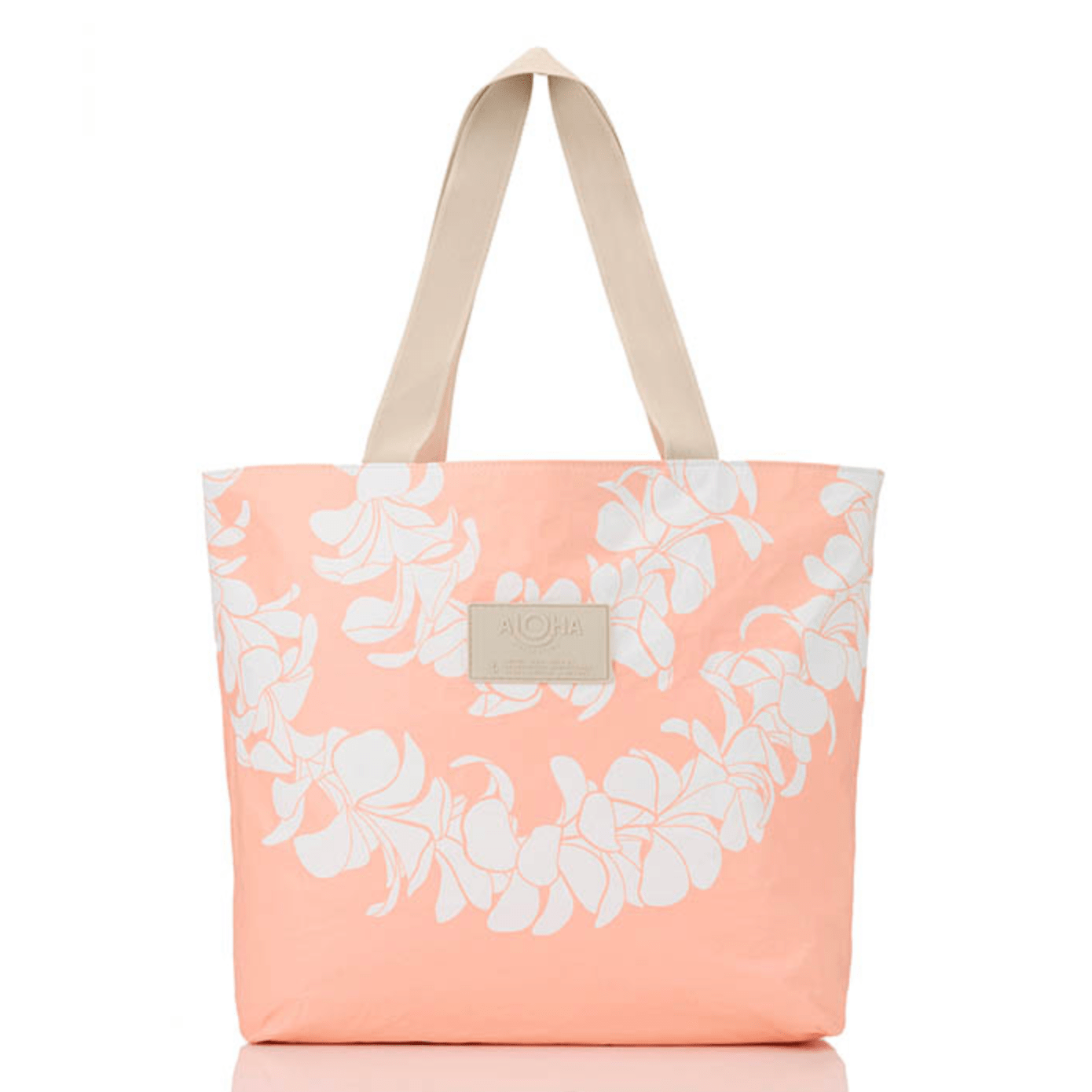 ALOHA COLLECTION Plumeria Lei Day Tripper - Peachy - The Salty BabeTote Bag