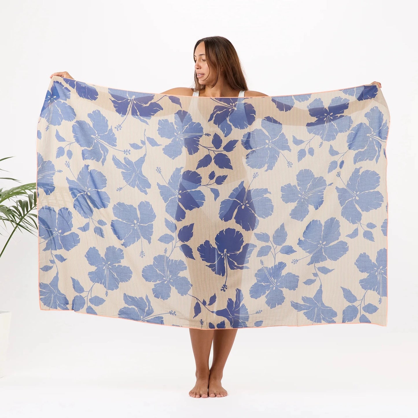 ALOHA COLLECTION Salina Tiny Stripe Pareo - Navy - The Salty BabePareo