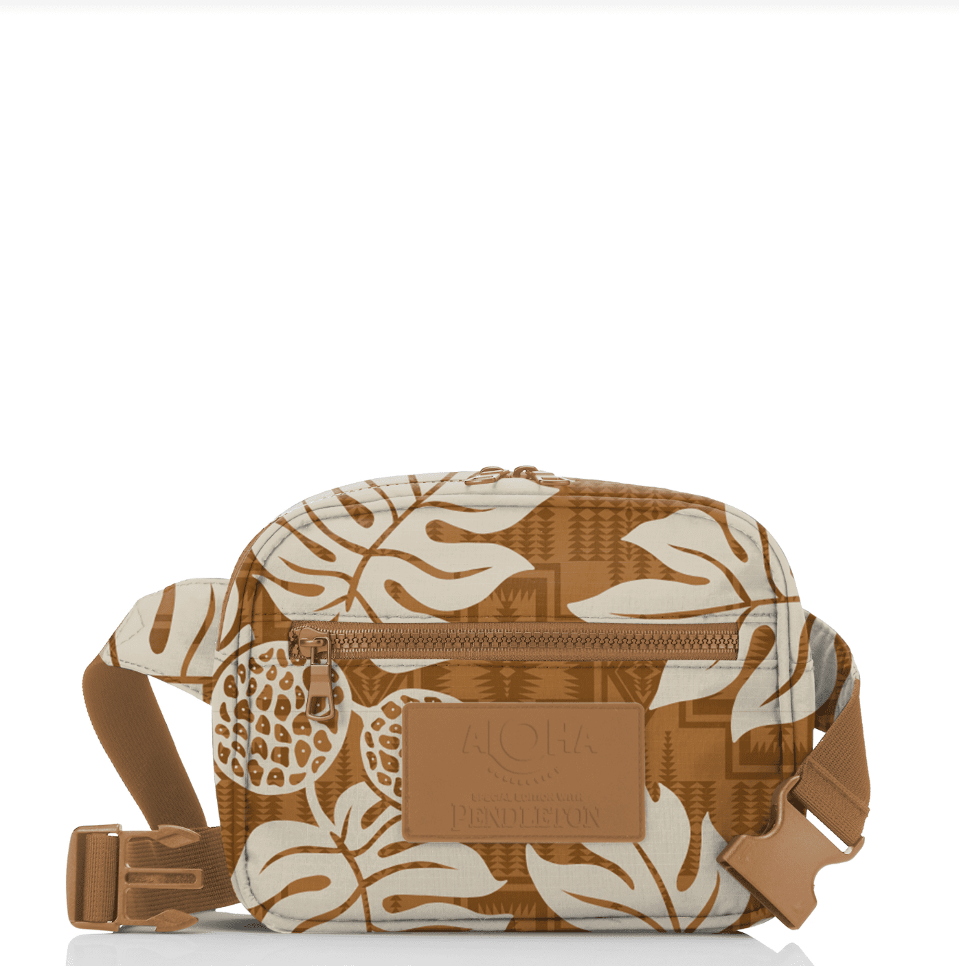 ALOHA COLLECTION x PENDLETON Holomua Harding Keep It Lt Hip Pack - Sandstone/Toffee - The Salty BabeBags