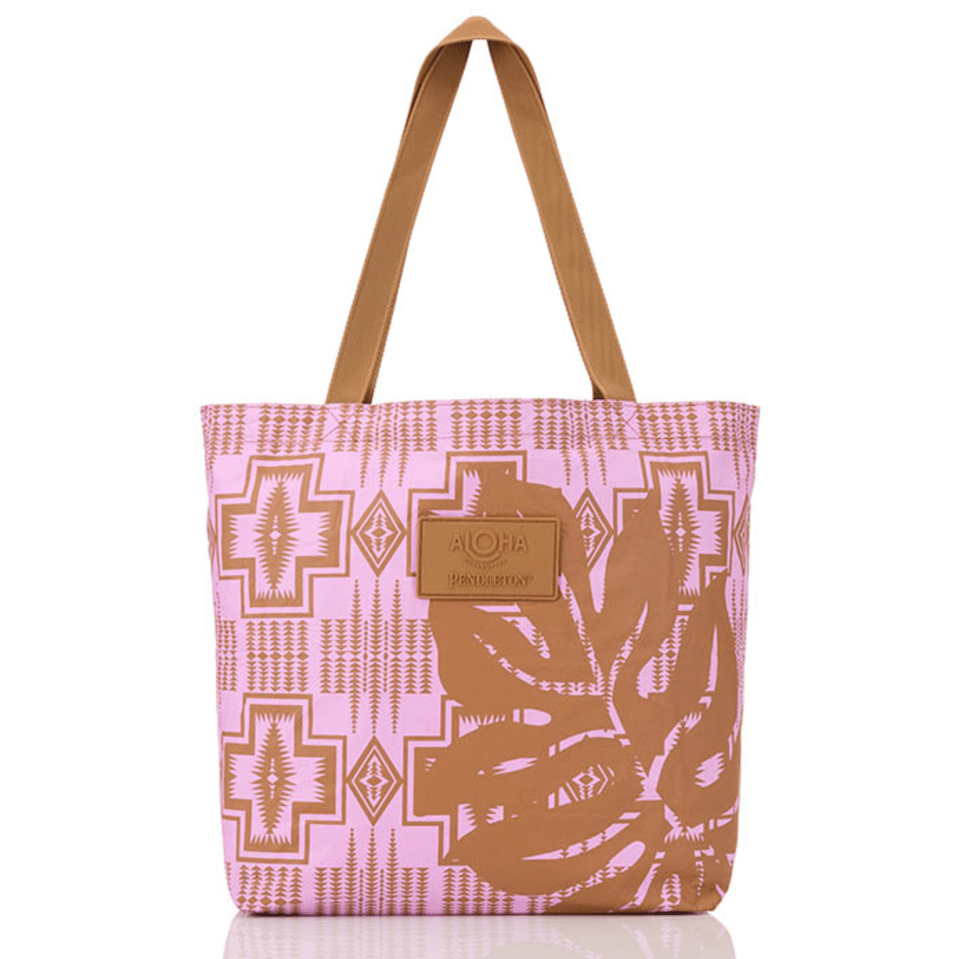 ALOHA COLLECTION x PENDLETON Ulu Century Harding Reversible Tote - Peony/Toffee - The Salty BabeTote Bag