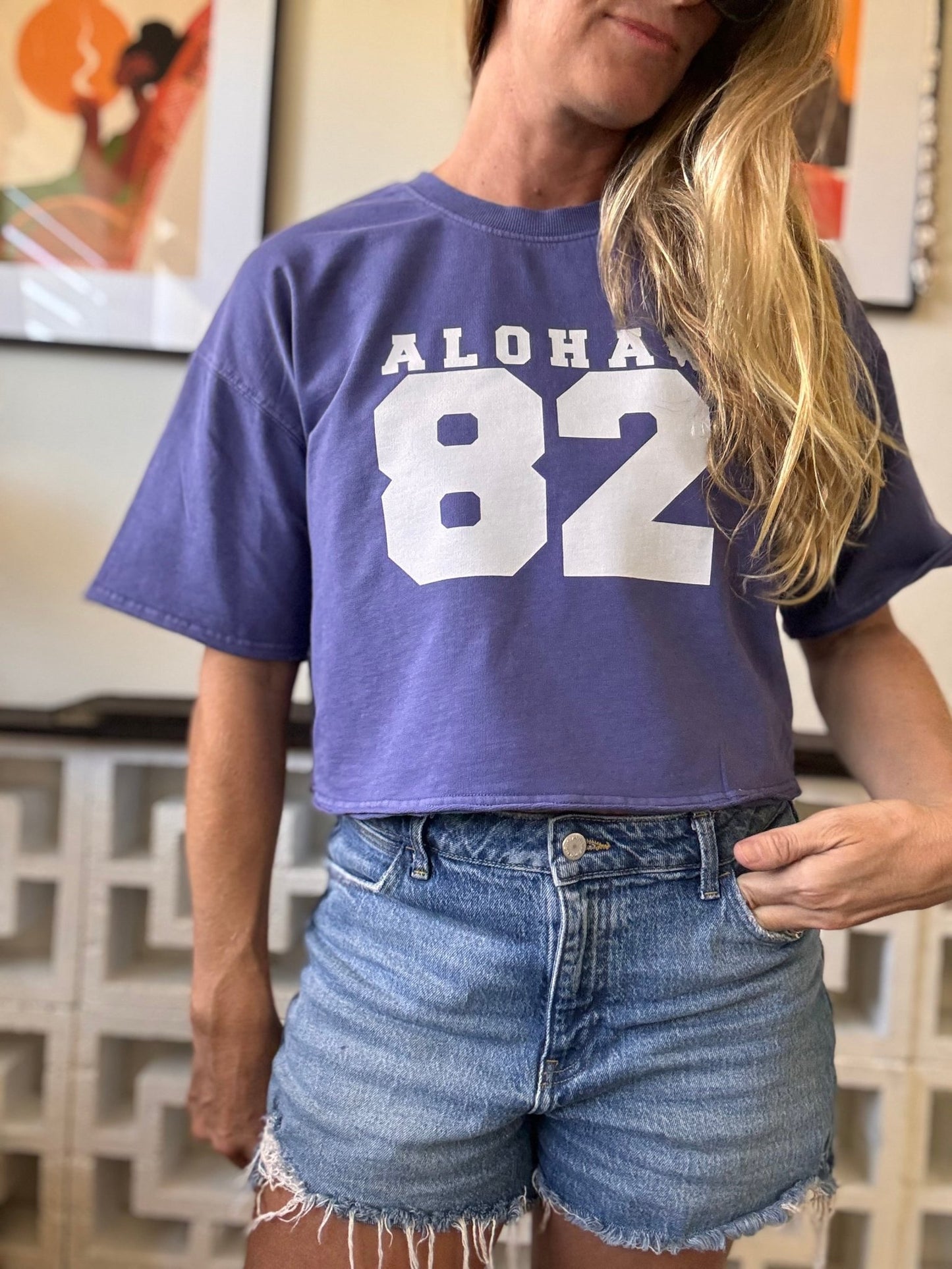 Aloha Game Time Cropped Tee - The Salty BabeTop