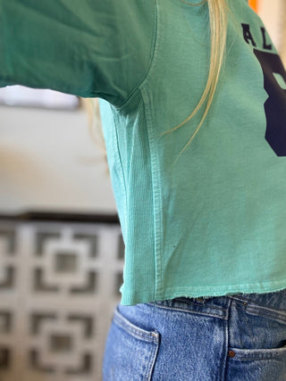Aloha Game Time Cropped Tee - The Salty BabeTop