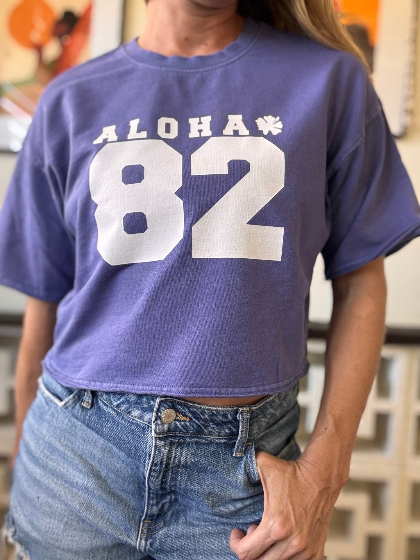 Aloha Game Time Cropped Tee - The Salty BabeTop