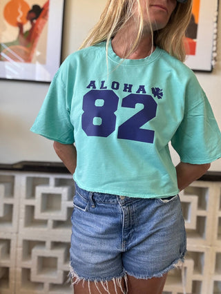 Aloha Game Time Cropped Tee - The Salty BabeTop