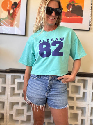 Aloha Game Time Cropped Tee - The Salty BabeTop