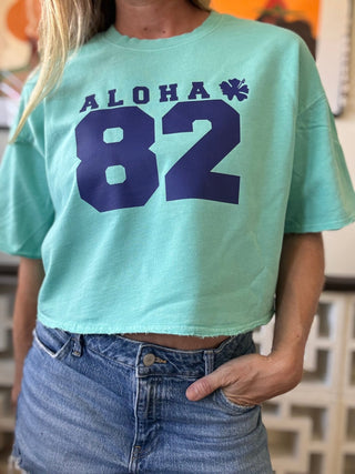 Aloha Game Time Cropped Tee - The Salty BabeTop