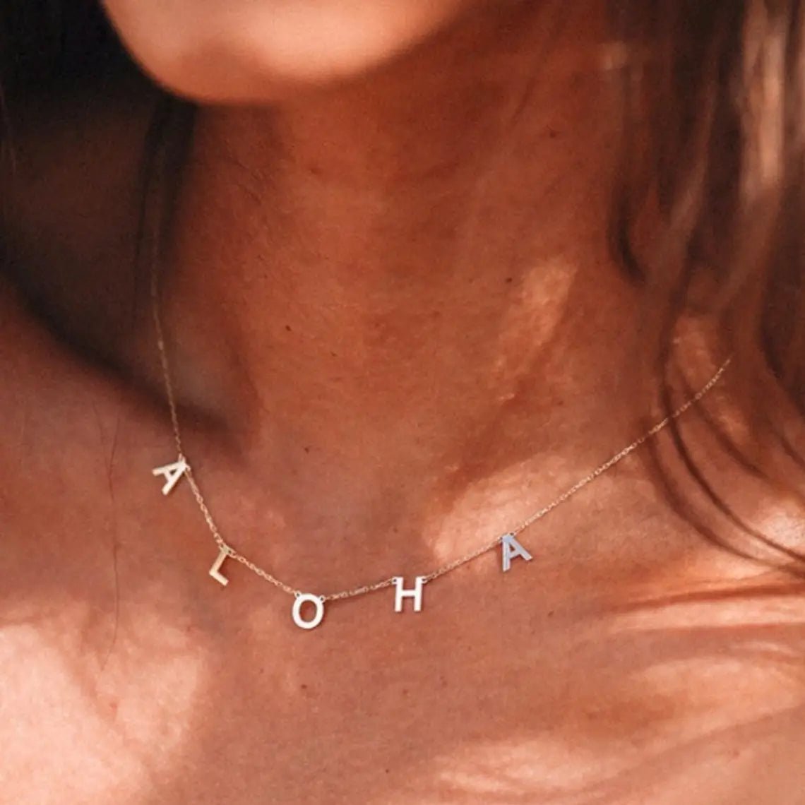 Aloha Gold Necklace - The Salty BabeJewelry
