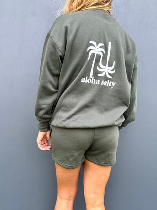 Aloha Salty Crewneck Sweatshirt - The Salty BabeFleece Tops