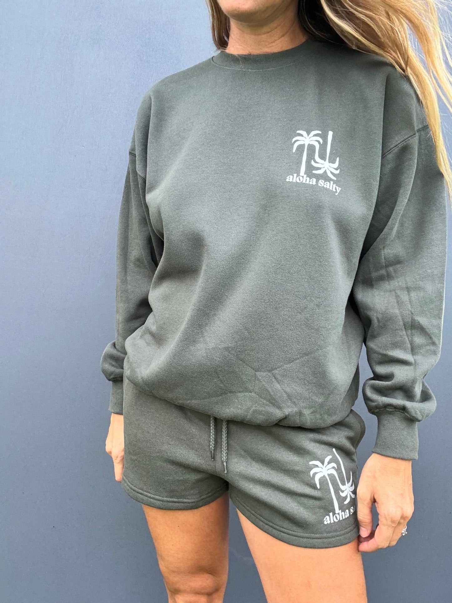 Aloha Salty Crewneck Sweatshirt - The Salty BabeFleece Tops
