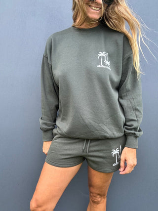 Aloha Salty Crewneck Sweatshirt - The Salty BabeFleece Tops