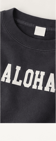Aloha Sunday Boyfriend Sweatshirt - Black Sand - The Salty BabeSweatshirt