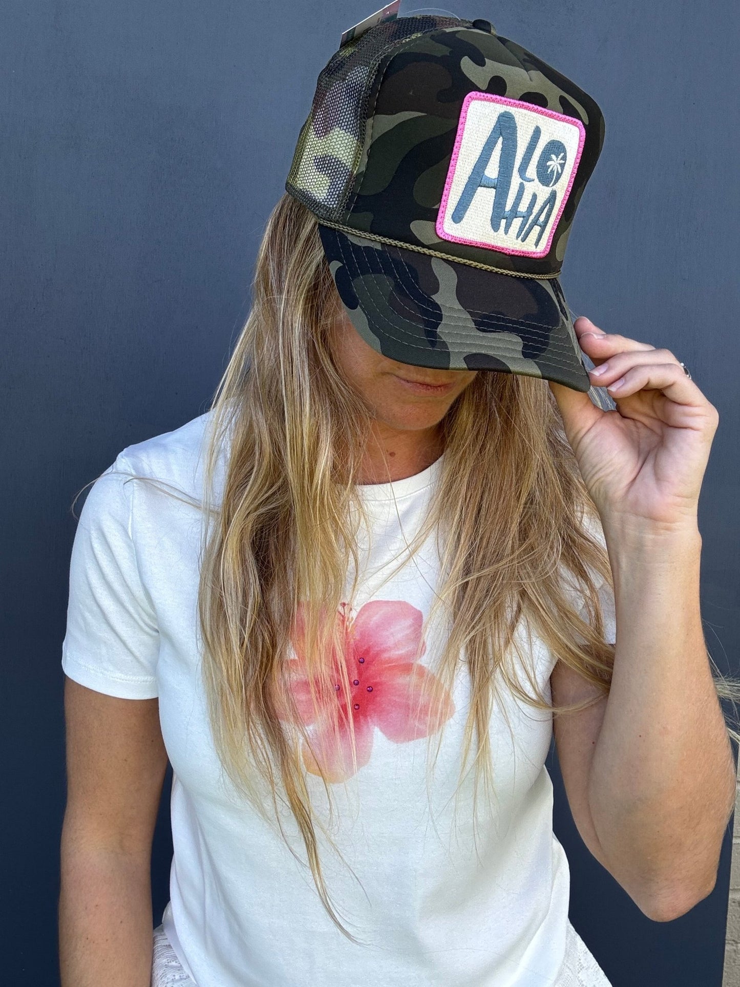 Aloha Trucker Hat - Camo - The Salty BabeHats