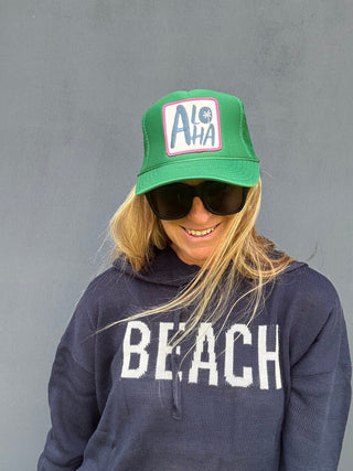 Aloha Trucker Hat - Green - The Salty BabeHats