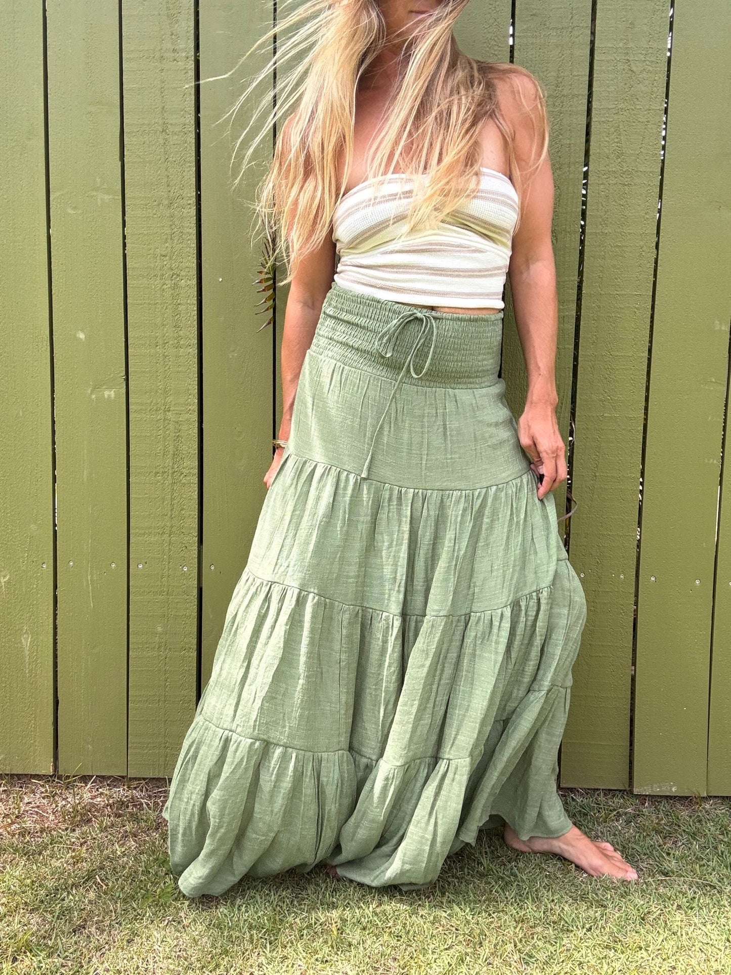 Amber Smocked Maxi Skirt - The Salty BabeSkirts