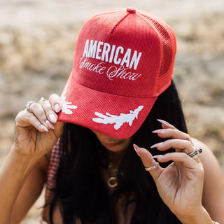 American Smoke Show Corduroy Trucker Hat - The Salty BabeHats