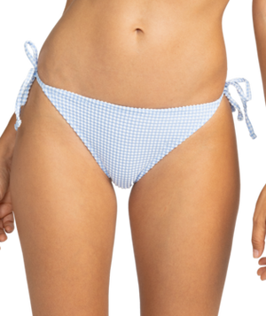 ROXY Gingham tie side bikini bottom