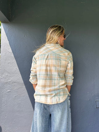Audrey flannel shirt - The Salty BabeLong Sleeve Tops