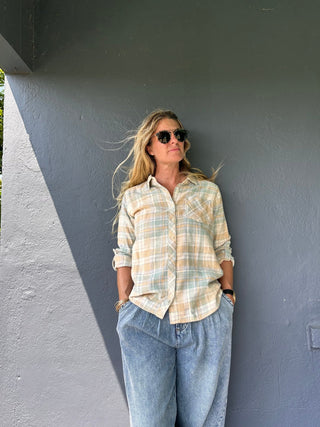 Audrey flannel shirt - The Salty BabeLong Sleeve Tops