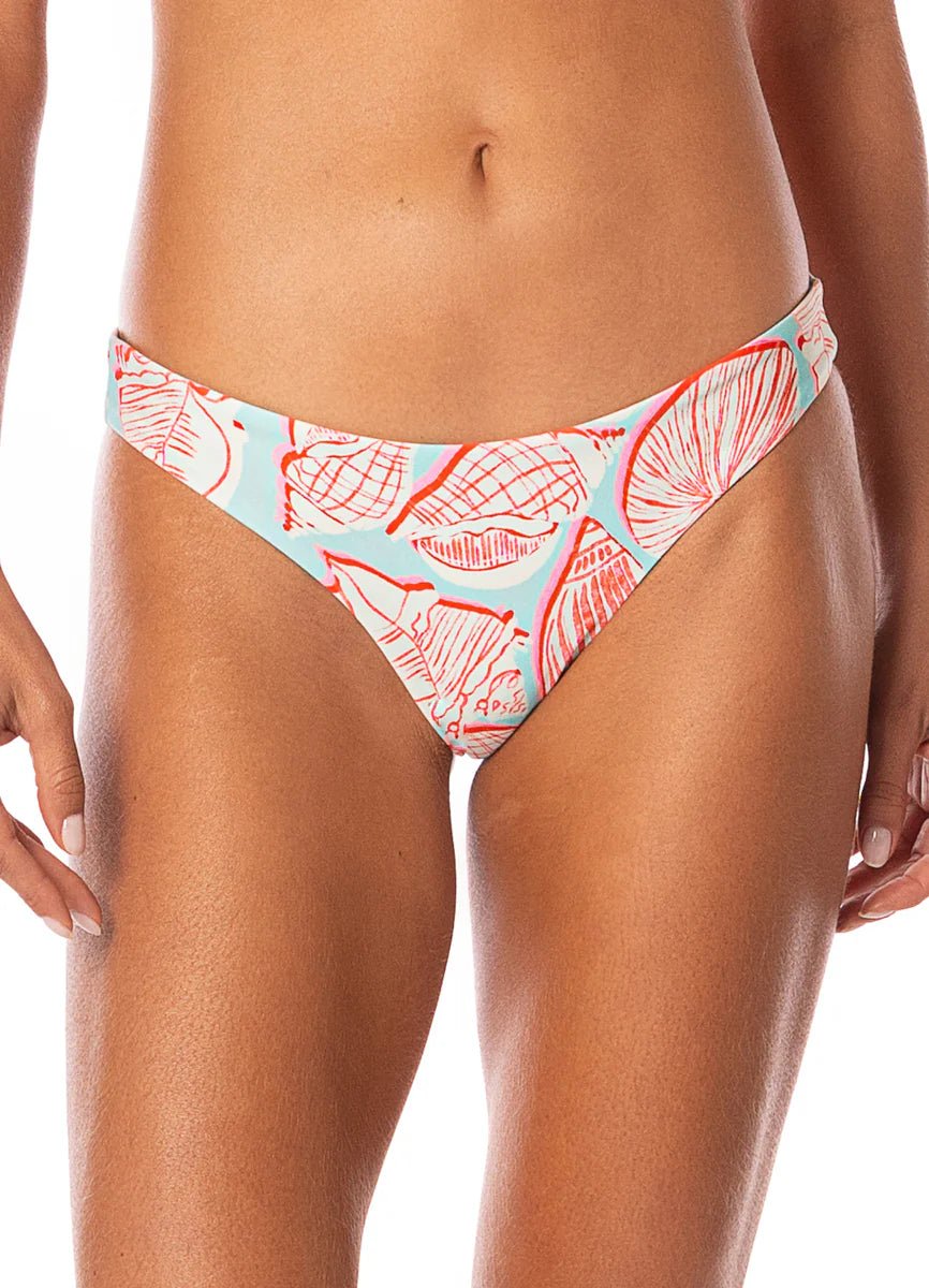 Australian Reef Iconic Low Rise Thin Side Bikini Bottom - Light Blue/Pink - The Salty BabeSwim Bottoms