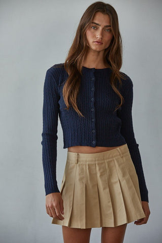 Avon Cable Knit Cardigan Sweater - The Salty BabeCardigan