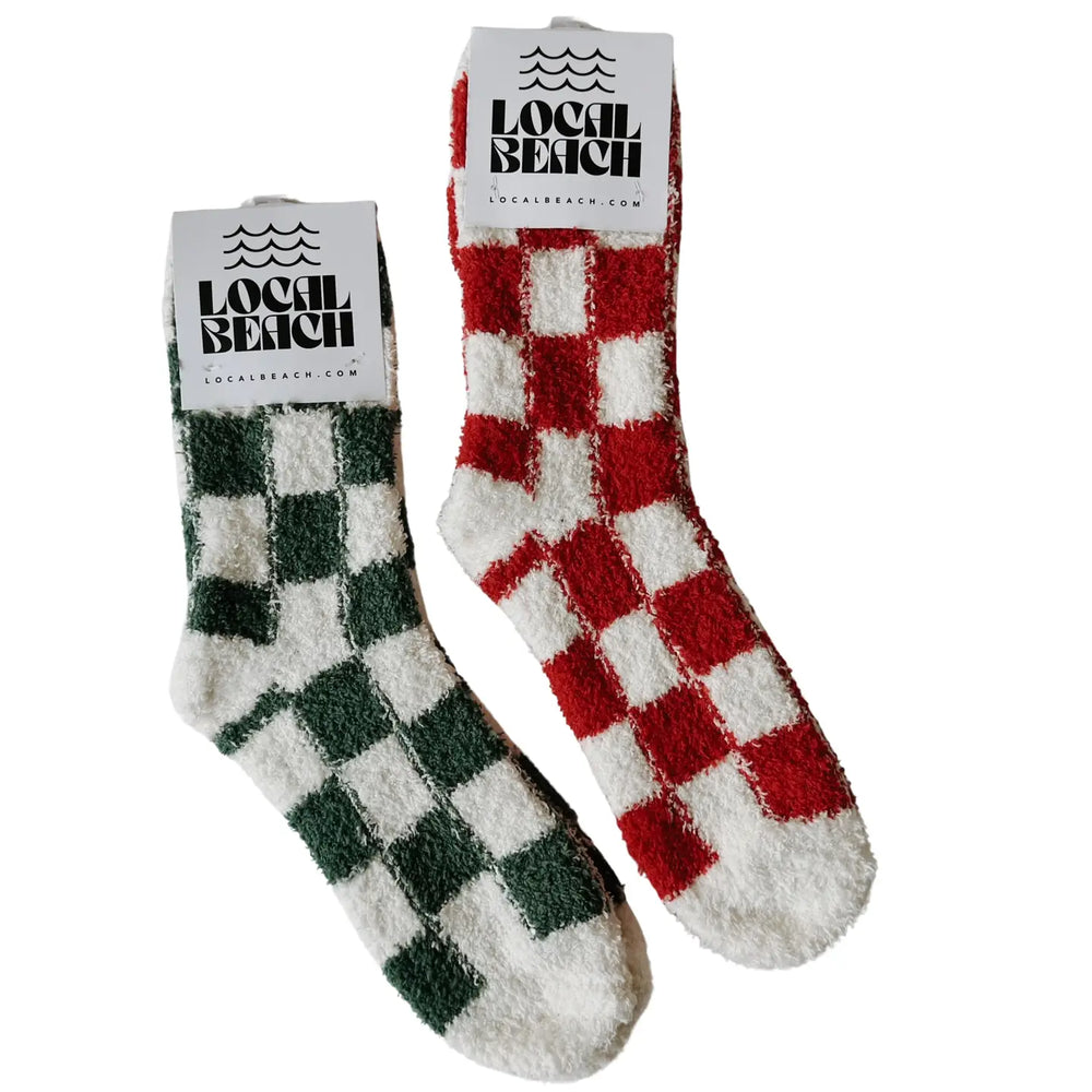 Holiday Checker Cozy Socks