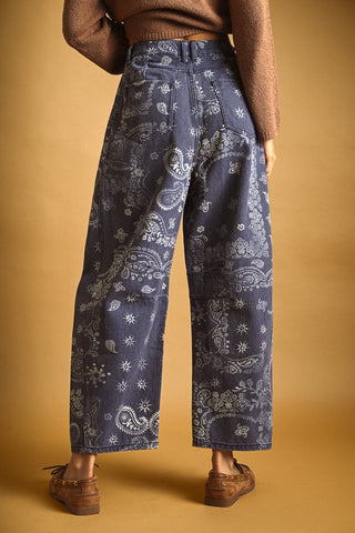 Navy Paisley Print Pants - Apres Sea Ranch Pants