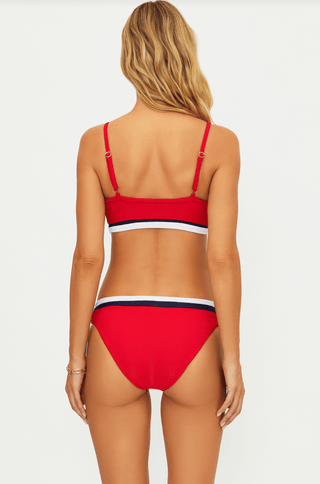 BEACH RIOT Val Bralette Bikini Top - Crimson Firework Colorblock - The Salty BabeSwim Tops