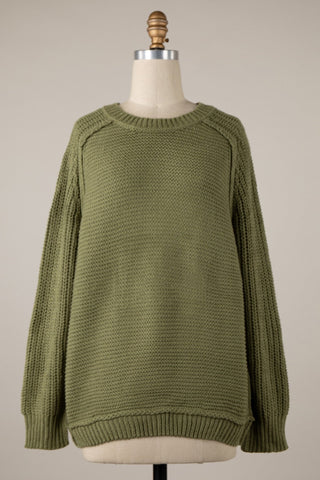 Beachside Cable Knit Sweater - Sage - The Salty BabeSweaters