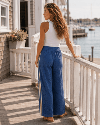 Beachwalk Lace Stripe Pants - The Salty BabePants
