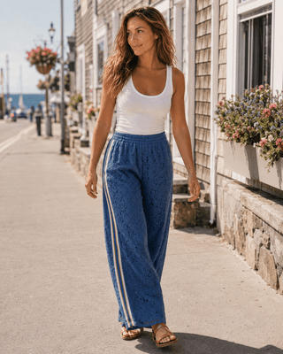 Beachwalk Lace Stripe Pants - The Salty BabePants