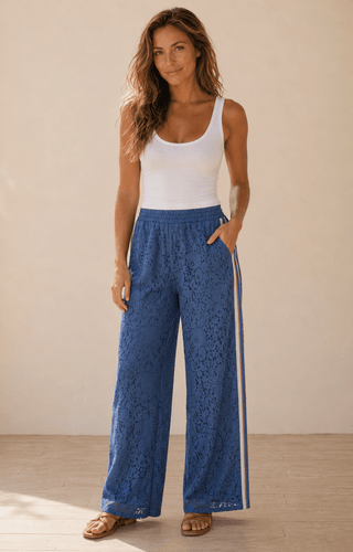 Beachwalk Lace Stripe Pants - The Salty BabePants