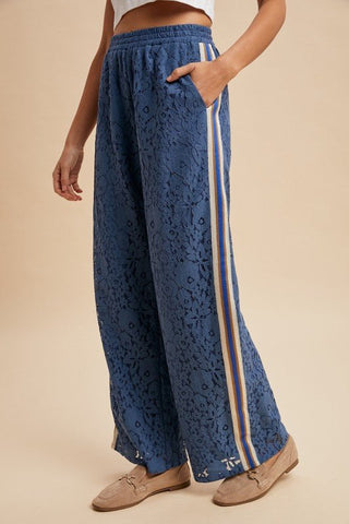 Beachwalk Lace Stripe Pants - The Salty BabePants