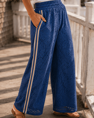 Beachwalk Lace Stripe Pants - The Salty BabePants