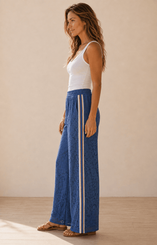 Beachwalk Lace Stripe Pants - The Salty BabePants