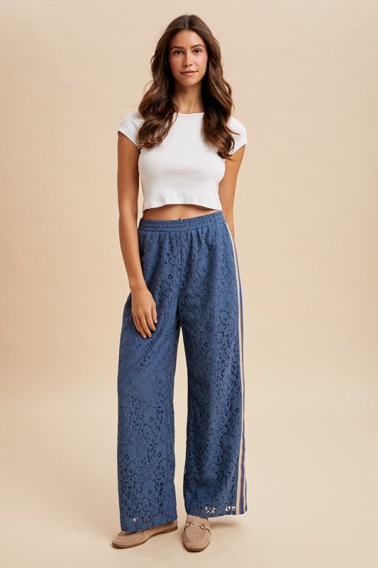 Beachwalk Lace Stripe Pants - The Salty BabePants