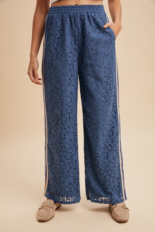 Beachwalk Lace Stripe Pants - The Salty BabePants