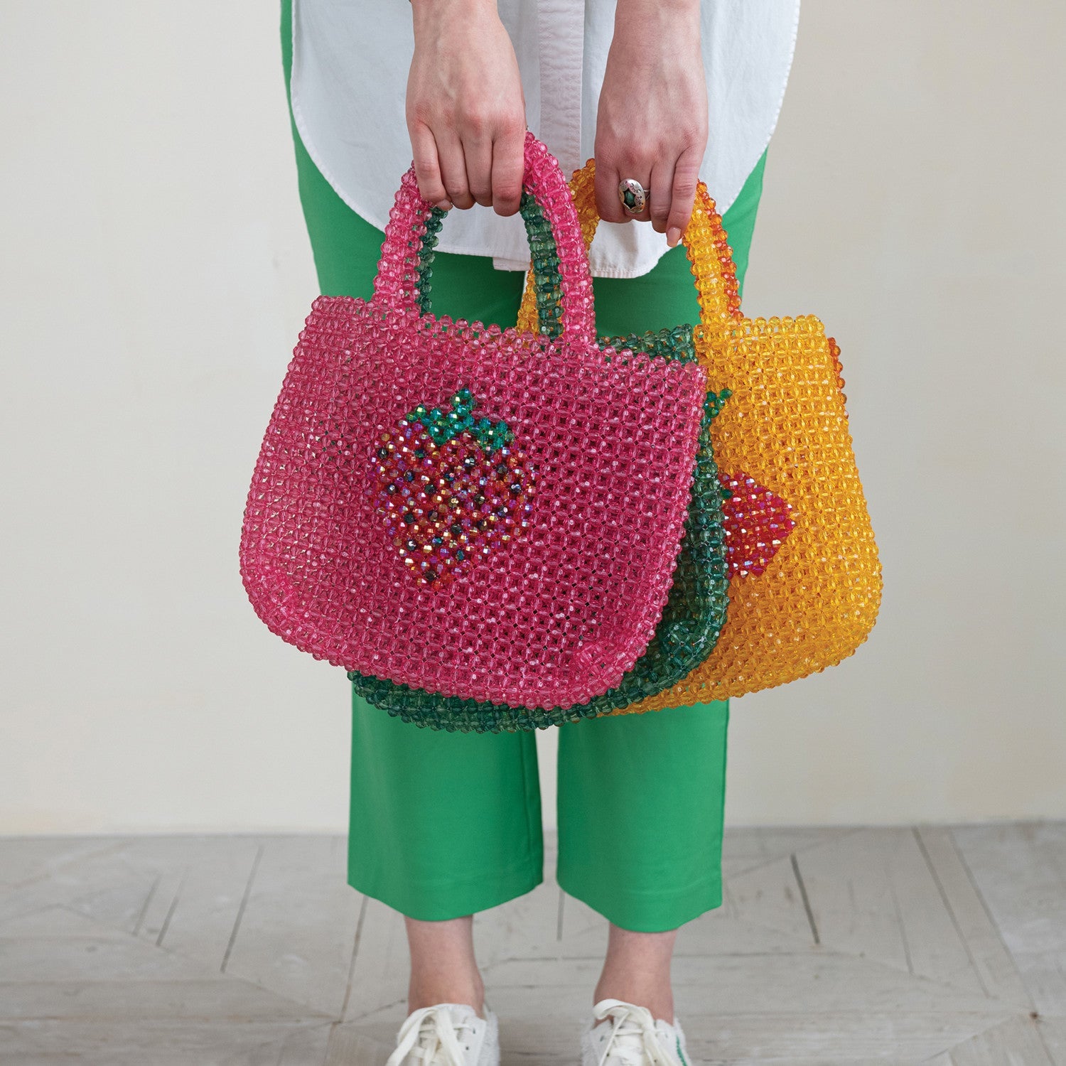 Beady Babe Large Acrylic Beaded Handbag – The Salty Babe